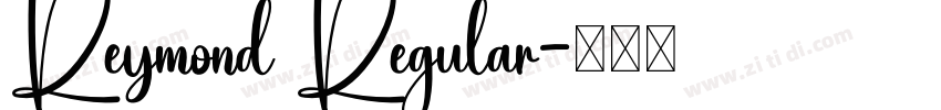 Reymond Regular字体转换